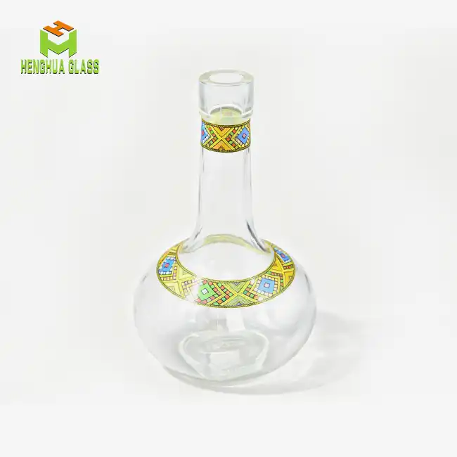 375ml Belly-Shaped Flint Glass Whiskey Bottle