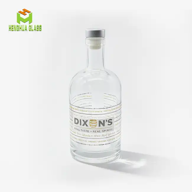 750ml 25oz nordic style glass liquor bottle